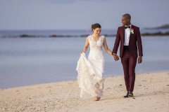 Walking along the seaside